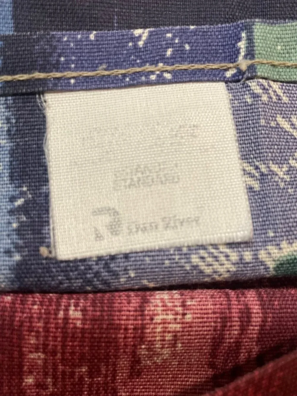 Vintage Dan River Geometric Standard Size Pillowcase Pillow Case Sham